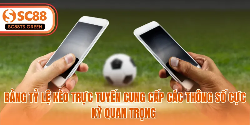 Bảng tỷ lệ kèo trực tuyến cung cấp các thông số cực kỳ quan trọng