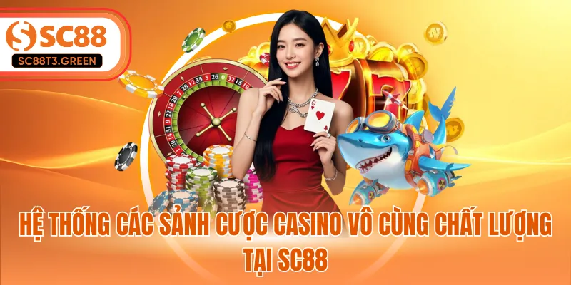 Hệ thống các sảnh cược casino vô cùng chất lượng tại SC88